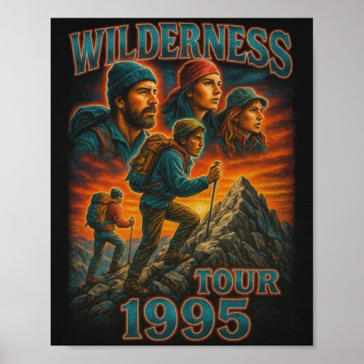 Wilderness Trekking Expeditie 1995 stijl Poster (Voorkant)