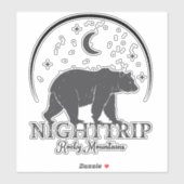 Wilderness Verkenning "Nachttijd" Rocky Mountain Sticker (Vel)