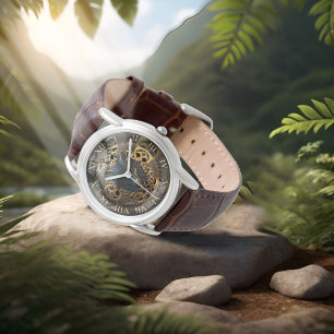 Wilderness Wall Kunst die wolf met 3D-gezicht deco Horloge