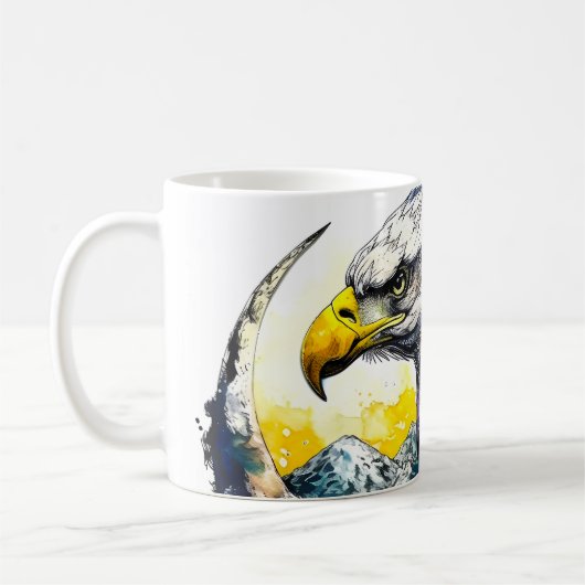 Wilderness Waterverf Forest Moon Eagle Koffiemok (Links)