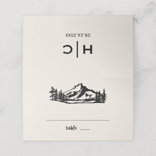  Wilderness Wedding Plaatskaartje (Buitenkant ongevouwen)