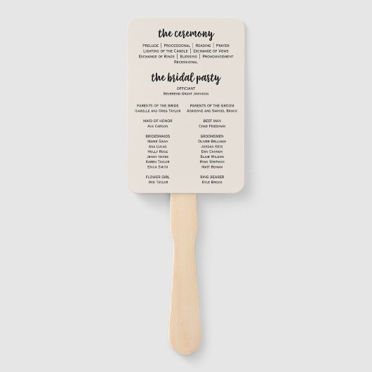  Wilderness Wedding Programme Handwaaier (Achterkant)