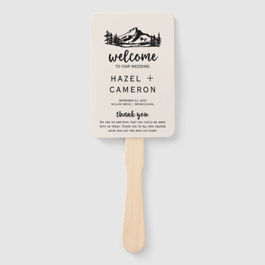  Wilderness Wedding Programme Handwaaier (Voorkant)