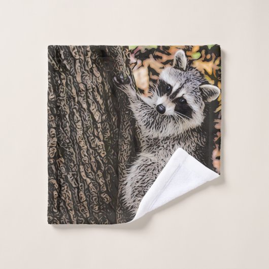 Wilderness Wild Raccoon Bad Handdoek (Wasdoekje)