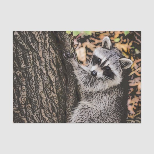 Wilderness Wild Raccoon Tissuepapier (Voorkant)