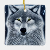 Wilderness Wild Wolf Keramisch Ornament (Voorkant)