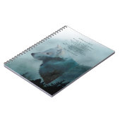 Wilderness Wolf & Eco Gedicht Notitieboek (Linkerzijde)