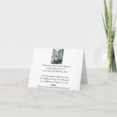 WILDERNESS WOLF Gedicht op een bedankpas Bedankkaart (Achterkant)