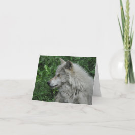 WILDERNESS WOLF Gedicht op een Note Kaart