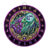 Wilderness Wolf huilt onder volle maan Dartbord (Voorkant)