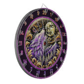 Wilderness Wolf huilt onder volle maan Dartbord (Voorkant Links)