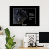 WILDERNESS WOLF-Poster met gedicht Poster (Thuiskantoor)