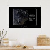 WILDERNESS WOLF-Poster met gedicht Poster (Keuken)