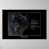 WILDERNESS WOLF-Poster met gedicht Poster (Voorkant)