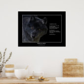 WILDERNESS WOLF Wildlife Supporter Poster w gedich (Keuken)