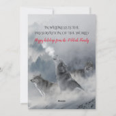 Wilderness Wolven in de sneeuw Kerstmis Feestdagenkaart (Achterkant)