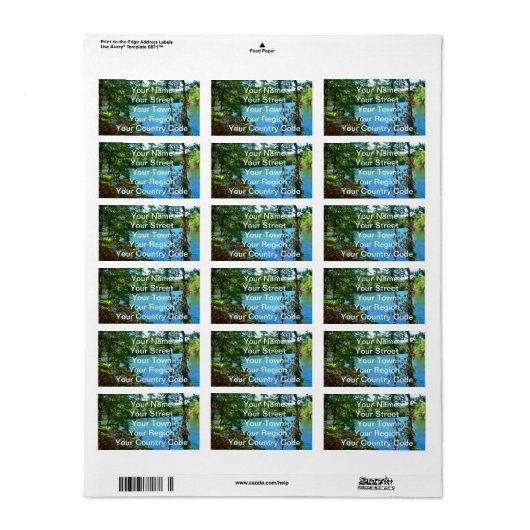 Wilderness Wooded Lake Etiket (Full Sheet)