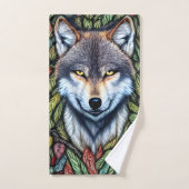 Wilderness Woodland Predator Wolf Bad Handdoek (Handdoek)