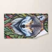 Wilderness Woodland Predator Wolf Bad Handdoek (Handdoek)