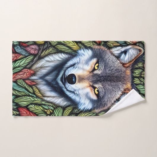 Wilderness Woodland Predator Wolf Bad Handdoek (Handdoek)