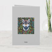 Wilderness Woodland Predator Wolf Bedankkaart (Achterkant)