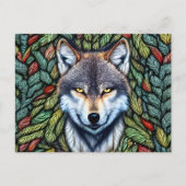 Wilderness Woodland Predator Wolf Briefkaart (Voorkant)