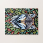 Wilderness Woodland Predator Wolf Legpuzzel (Horizontaal)