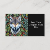 Wilderness Woodland Predator Wolf Visitekaartje (Voorkant)