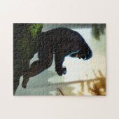 Wildernis Bos Bigfoot Ochtend Kalm Koffie Legpuzzel (Horizontaal)