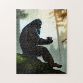 Wildernis Bos Bigfoot Ochtend Kalm Koffie Legpuzzel