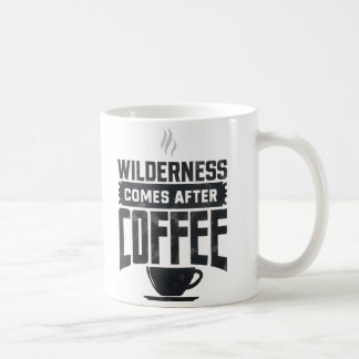 Wildernis komt na koffie koffiemok