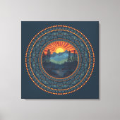  wildernis Sunset Dot Mandala Canvas Afdruk (Voorkant)
