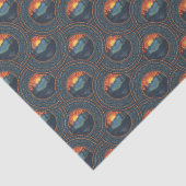 wildernis Sunset Mandala Art Deco Fans Tissuepapier (Detail)