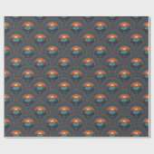 wildernis Sunset Mandala Art Deco Scallop Cadeaupapier (Vlak)