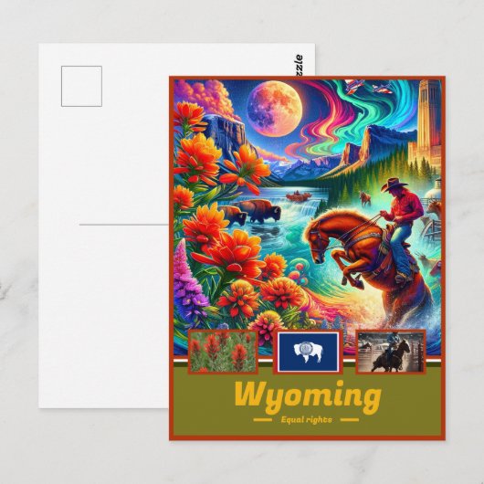 wildernis van wyoming vraagt zich af hoe majestueu briefkaart (Voorkant / Achterkant)