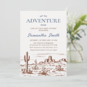 Wildernis Woestijn Laat Avontuur Beginnen Baby Bor Kaart (Staand voorkant)