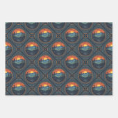 wildernis zonsondergang Mandala geometrische Tege Inpakpapier Vel (Voorkant)