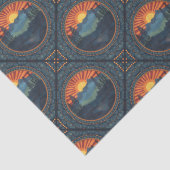 wildernis zonsondergang Mandala geometrische Tege Tissuepapier (Detail)