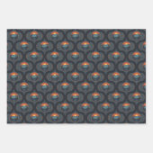 wildernis zonsondergang Mandala Mid Century Ogee Inpakpapier Vel (Voorkant 3)