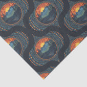  wildernis zonsondergang Mandala Mid Century Ogee Tissuepapier (Detail)