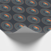  wildernis zonsondergang Polka Dot Mandala Cadeaupapier (Hoek)