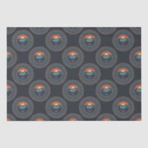  wildernis zonsondergang Polka Dot Mandala Tissuepapier