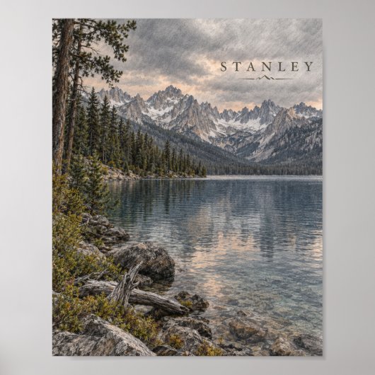 Wildernisposter Mountain Lake #122 Poster (Voorkant)
