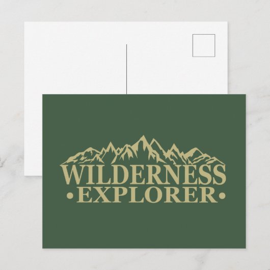 Wildernisverkenner outdoor wandelen wandelaars hik feestdagenkaart (Voorkant / Achterkant)