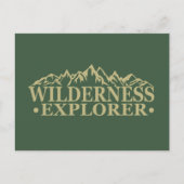 Wildernisverkenner outdoor wandelen wandelaars hik feestdagenkaart (Voorkant)