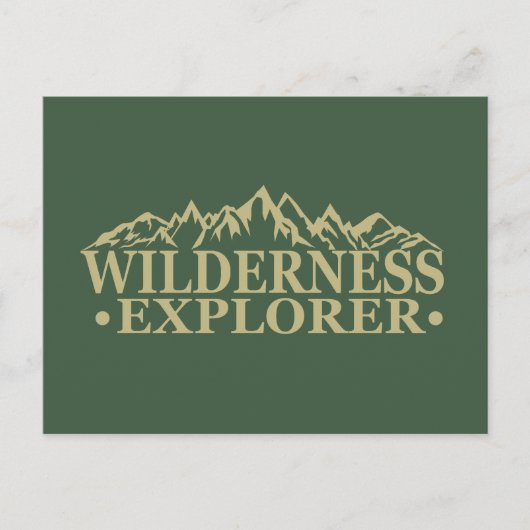 Wildernisverkenner outdoor wandelen wandelaars hik feestdagenkaart (Voorkant)