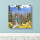 wilderniswandeling canvas afdruk (Insitu (Houten vloer))