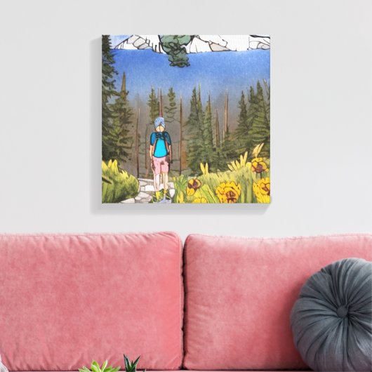 wilderniswandeling canvas afdruk (Insitu (Woonkamer))