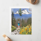 wilderniswandeling notitiekaartje (Voorkant / Achterkant in situ)