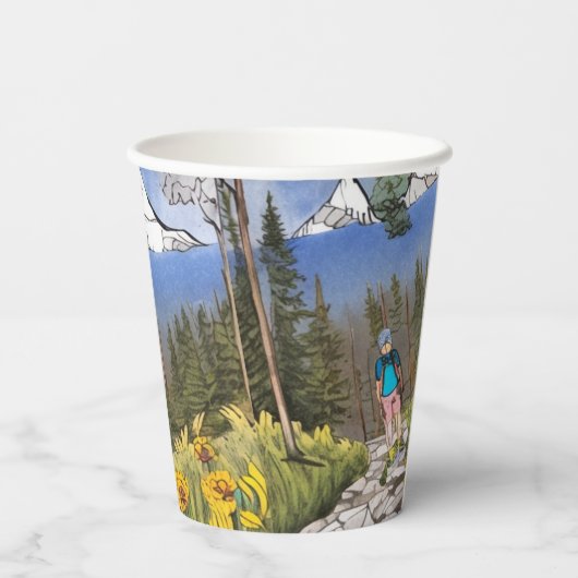 wilderniswandeling papieren bekers (Achterkant)